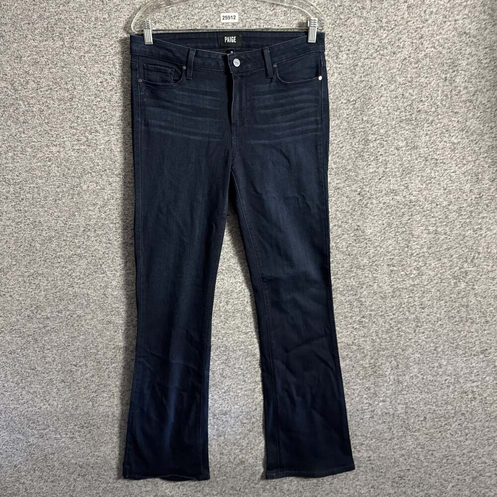 Paige Jeans Women's Size 30 Dark Wash High Rise Manhattan Bootcut Stretch Jeans
